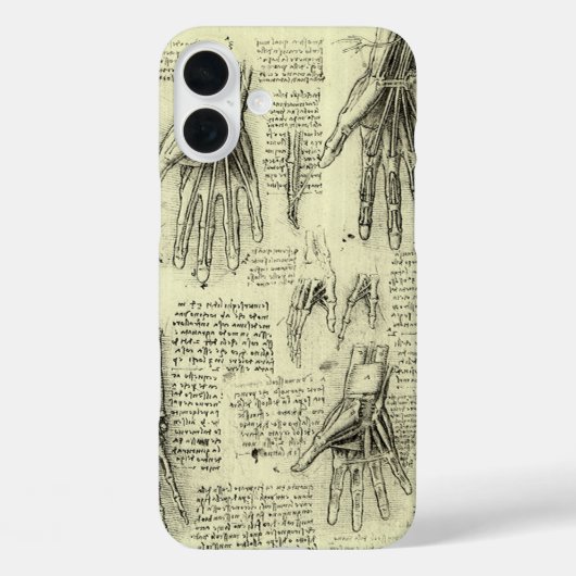 Leonardo da Vincis Anatomie der menschlichen Hand Case-Mate iPhone Hülle (Rückseite)