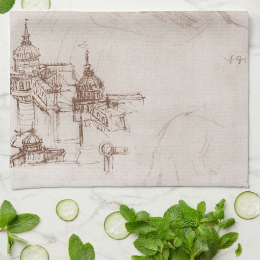 Leonardo da Vincis Apostel Jacobus Burg Geschirrtuch (Gefaltet)