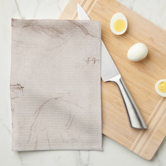 Leonardo da Vincis Apostel Jacobus Burg Geschirrtuch (Viertel Falte)