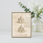 Leonardo da Vincis Architektonische Kathedrale Stu Einladung (Stehend Vorderseite)