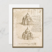 Leonardo da Vincis Architektonische Kathedrale Stu Einladung (Vorne/Hinten)