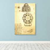 Leonardo da Vincis Architektonische Kathedrale Stu Leinwanddruck (Insitu (Holzboden))