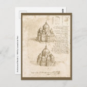 Leonardo da Vincis Architektonische Kathedrale Stu Postkarte (Vorne/Hinten)