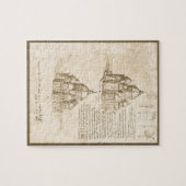 Leonardo da Vincis Architektonische Kathedrale Stu Puzzle (Horizontal)