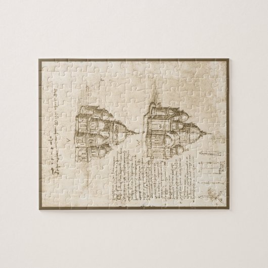 Leonardo da Vincis Architektonische Kathedrale Stu Puzzle (Horizontal)