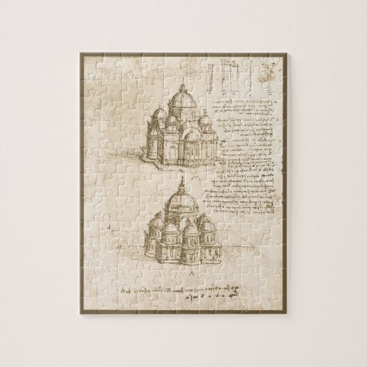 Leonardo da Vincis Architektonische Kathedrale Stu Puzzle (Vertikal)