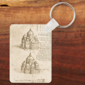 Leonardo da Vincis Architektonische Kathedrale Stu Schlüsselanhänger (Rückseite)