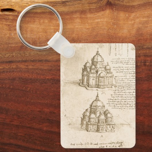 Leonardo da Vincis Architektonische Kathedrale Stu Schlüsselanhänger (Vorderseite)