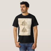 Leonardo da Vincis Architektonische Kathedrale Stu T-Shirt (Vorne ganz)