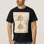 Leonardo da Vincis Architektonische Kathedrale Stu T-Shirt (Vorderseite)