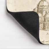 Leonardo da Vincis architektonische Kathedralstudi Mousepad (Ecke)