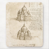 Leonardo da Vincis architektonische Kathedralstudi Mousepad (Vorne)