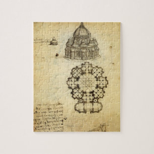 Leonardo da Vincis architektonische Kathedralstudi Puzzle