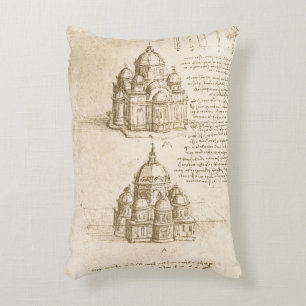 Leonardo da Vincis Architektur-Studie eines Domes Dekokissen