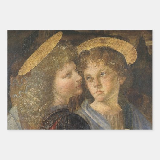 Leonardo da Vinci's Baptism of Christ Angels Geschenkpapier Set (Vorderseite)