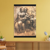 Leonardo da Vincis Cartoon Leonardo (1499-1500) Leinwanddruck (Insitu (Wohnzimmer))