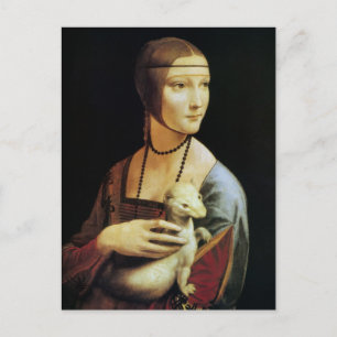 Leonardo da Vincis Dame mit dem Hermelin Postkarte