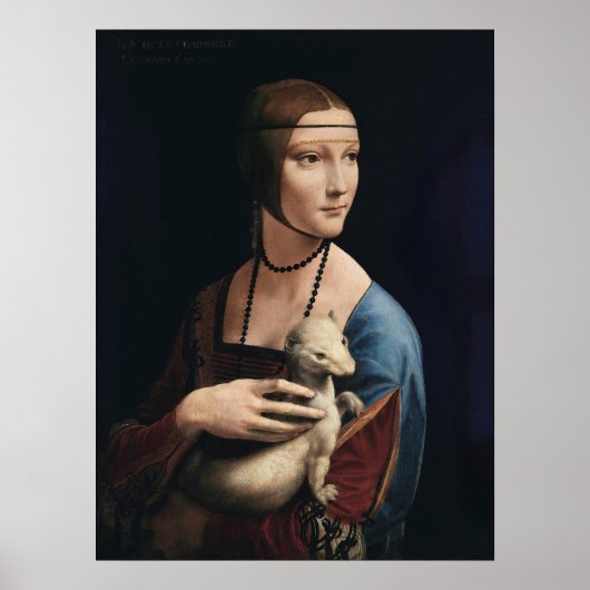 Leonardo da Vincis Dame mit Hermelin  Poster (Vorne)