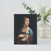 Leonardo da Vincis Dame mit Hermelin  Postkarte (Stehend Vorderseite)