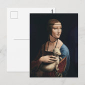Leonardo da Vincis Dame mit Hermelin  Postkarte (Vorne/Hinten)
