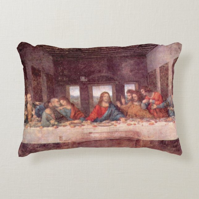 Leonardo da Vincis Das letzte Abendessen Dekokissen (Vorderseite)