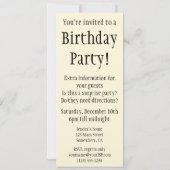 Leonardo da Vincis Das letzte Abendessen Einladung (Rückseite)