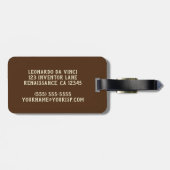 Leonardo da Vincis Das letzte Abendessen Gepäckanhänger (Rückseite horizontal)