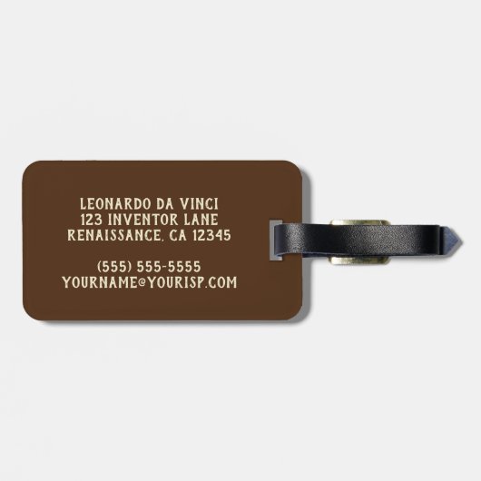 Leonardo da Vincis Das letzte Abendessen Gepäckanhänger (Rückseite horizontal)