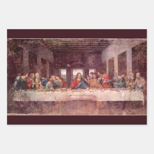 Leonardo da Vincis Das letzte Abendessen Geschenkpapier Set (Vorderseite)