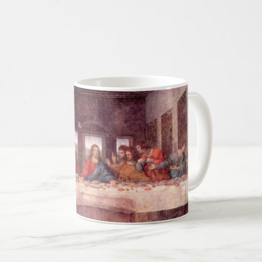 Leonardo da Vincis Das letzte Abendessen Kaffeetasse (VorderseiteRechts)