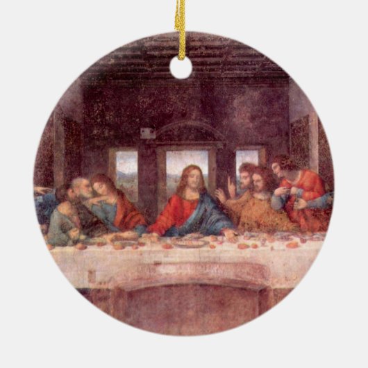 Leonardo da Vincis Das letzte Abendessen Keramikornament (Hinten)