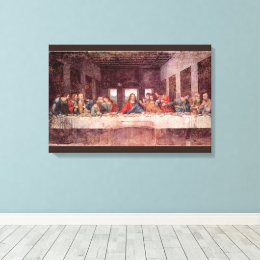 Leonardo da Vincis Das letzte Abendessen Leinwanddruck (Insitu (Holzboden))