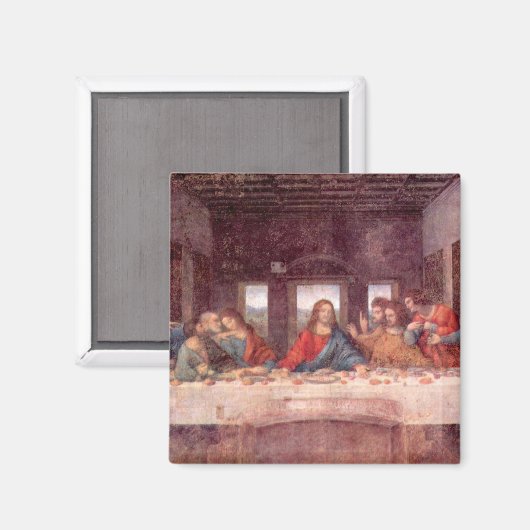 Leonardo da Vincis Das letzte Abendessen Magnet (Vorderseite/Rückseite)