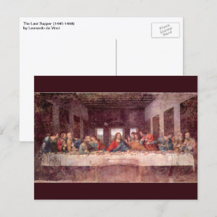 Leonardo da Vincis Das letzte Abendessen Postkarte