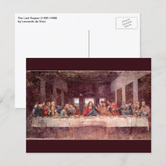 Leonardo da Vincis Das letzte Abendessen Postkarte (Vorne/Hinten)