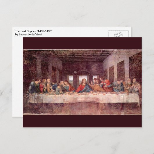 Leonardo da Vincis Das letzte Abendessen Postkarte (Vorne/Hinten)