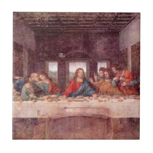 Leonardo da Vincis Das letzte Abendmahl Fliese (Vorderseite)