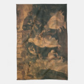 Leonardo da Vincis Die Verehrung der Magi Geschirrtuch (Vertikal)