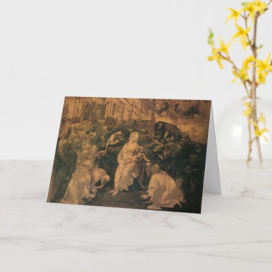 Leonardo da Vincis Die Verehrung der Magi Karte (Gelbe Blume)