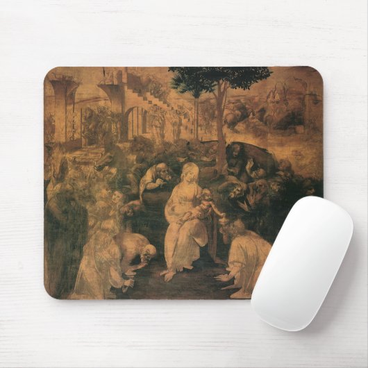 Leonardo da Vincis Die Verehrung der Magi Mousepad (Mit Mouse)