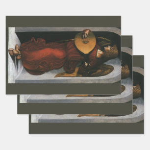 Leonardo da Vincis Ein Engel in Rot mit einer Laut Geschenkpapier Set