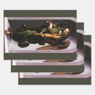 Leonardo da Vincis Engel in Grün mit Vielle Geschenkpapier Set