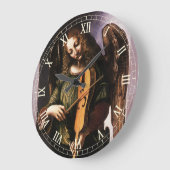 Leonardo da Vincis Engel in Grün mit Vielle Große Wanduhr (Winkel)