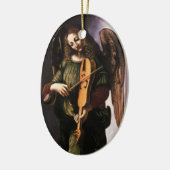 Leonardo da Vincis Engel in Grün mit Vielle Keramikornament (Links)
