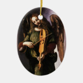 Leonardo da Vincis Engel in Grün mit Vielle Keramikornament (Vorne)