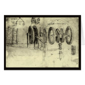 Leonardo da Vincis Engineering Sketch eines Rades (Vorderseite (Horizontal))