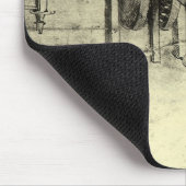 Leonardo da Vincis Engineering Sketch eines Rades Mousepad (Ecke)