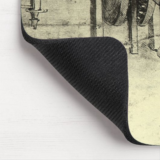 Leonardo da Vincis Engineering Sketch eines Rades Mousepad (Ecke)