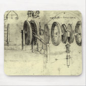 Leonardo da Vincis Engineering Sketch eines Rades Mousepad (Vorne)