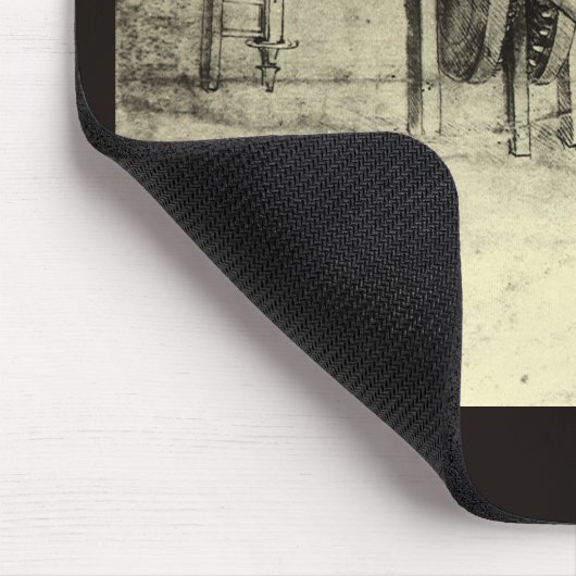 Leonardo da Vincis Engineering Sketch eines Rades Mousepad (Ecke)